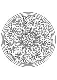 Mandala a colorier fleurs vegetation a imprimer 15